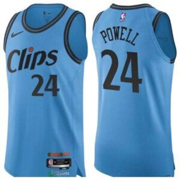 Mens Norman Powell Blue Stitched Jersey